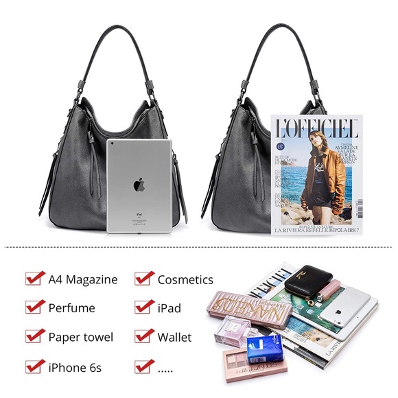 Realer Bag NWT Large Leather hobo bag/ crossbody 15x13x5 - Picture 9 of 13